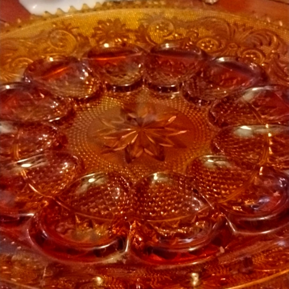 Vintage amber glass